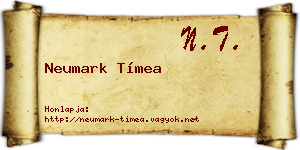 Neumark Tímea névjegykártya